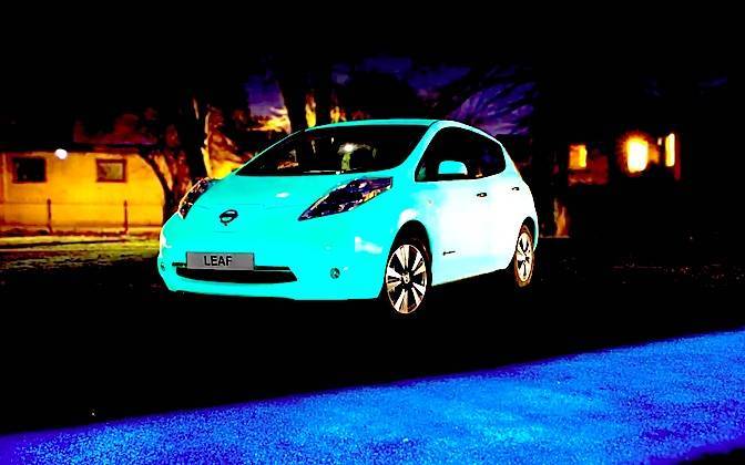Nissan-leaf-glow-paint