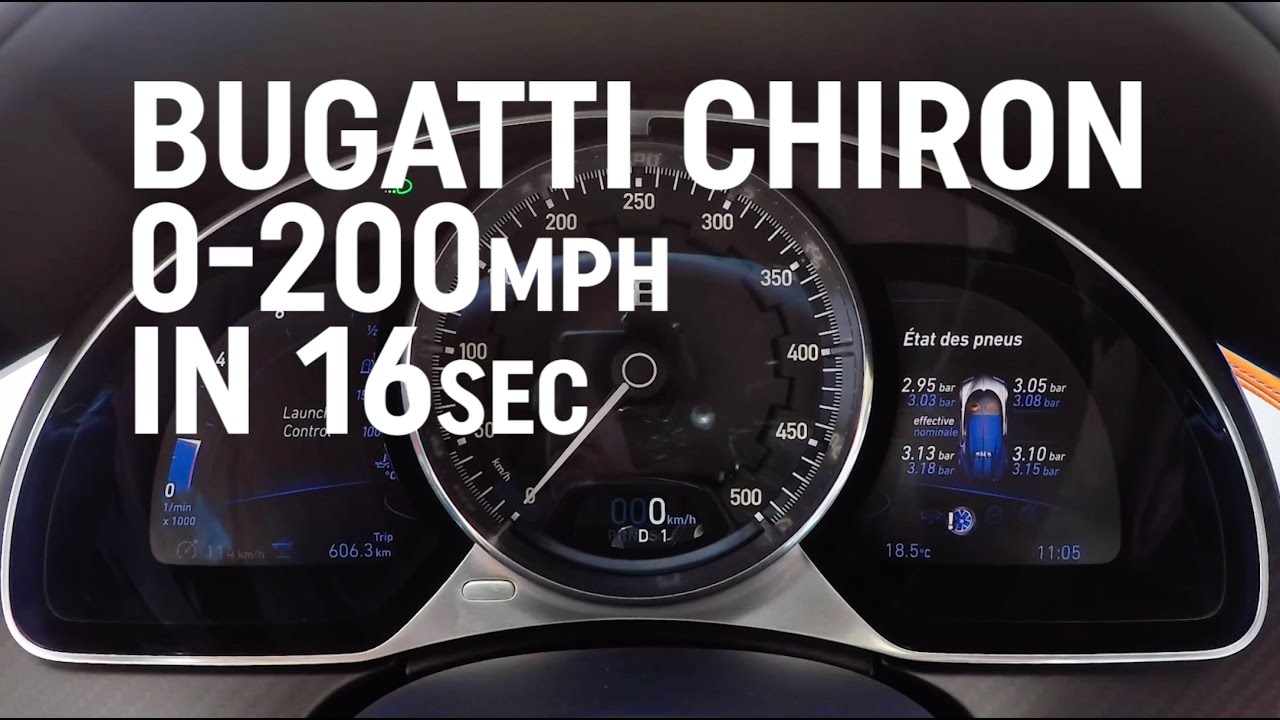 Así Acelera De 0 A 350 Km/h El Bugatti Chiron [vídeo]